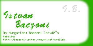 istvan baczoni business card